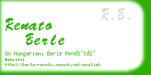 renato berle business card